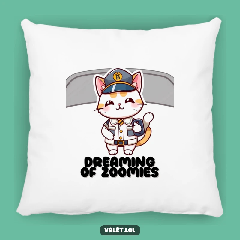 Funny Driving Cat Pillow: Soft Uniformed Feline with Car Key Cushion, Lovely Humorous Gift!