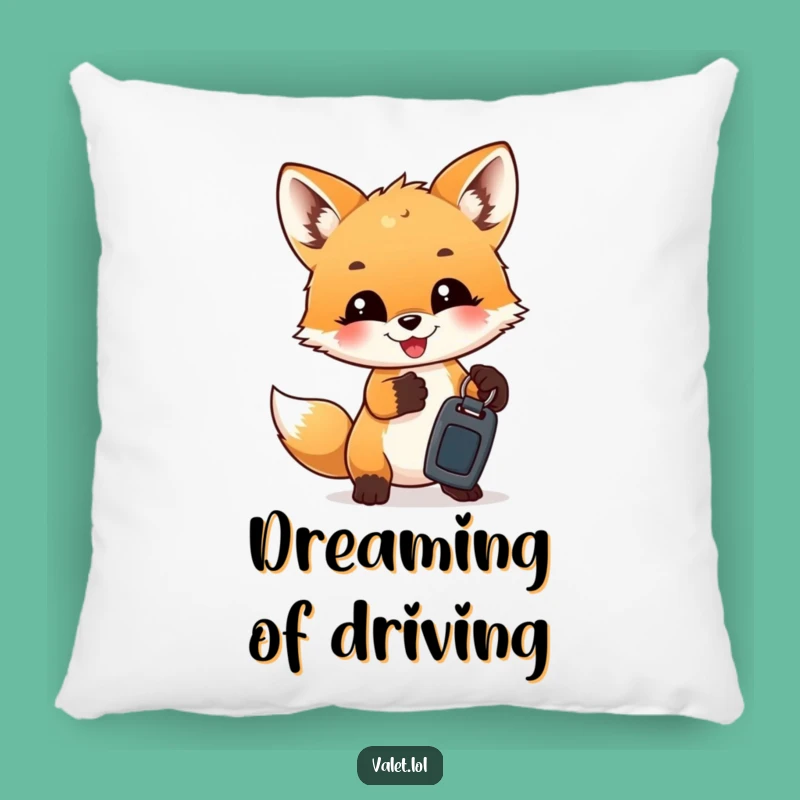 Funny Fox Cub Keys Pillow: Cute Cub's Comfy Car Key Cushion