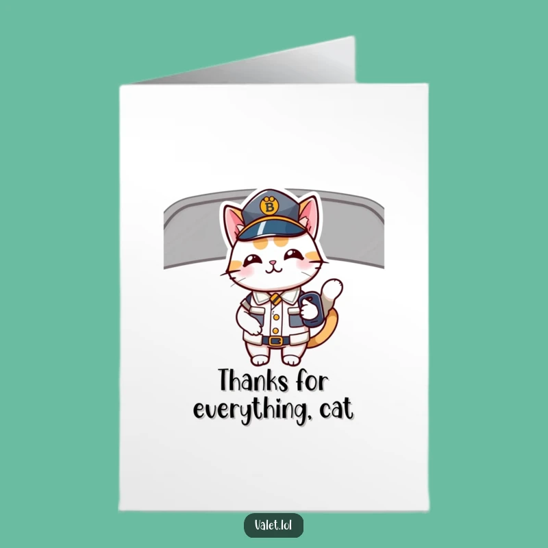 Hilarious Free Printable Thank You Card: Cat Driver Expresses Gratitude with Humor